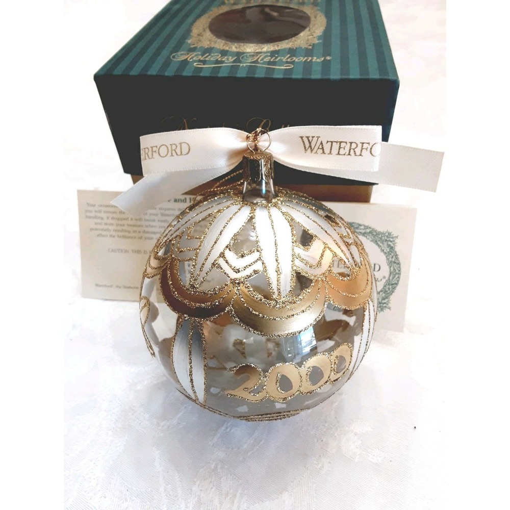 VTG Waterford Holiday Heirlooms Ornament 2000/2001 New Years Celebration Ball